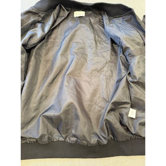 Strata Mens Extra Small Black Graphic Bomber Jacket - Picture 9 of 13